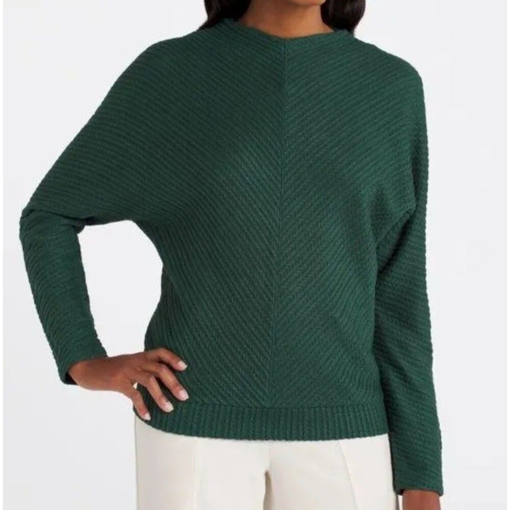 NWT BREA CANYON Marina Funnel Neck Cable Knit Sweater Size XL